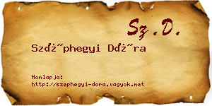 Széphegyi Dóra névjegykártya